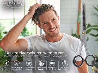 Професійні фризьорські ножиці для стрижки та вирівнювання волосся, нержавіюча сталь, 6 дюймів (15,24 см)