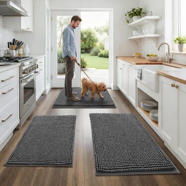 Килимок для собак з мікрофібри: швидковисихаючий, антиковзкий, для дому та вулиці, сірий