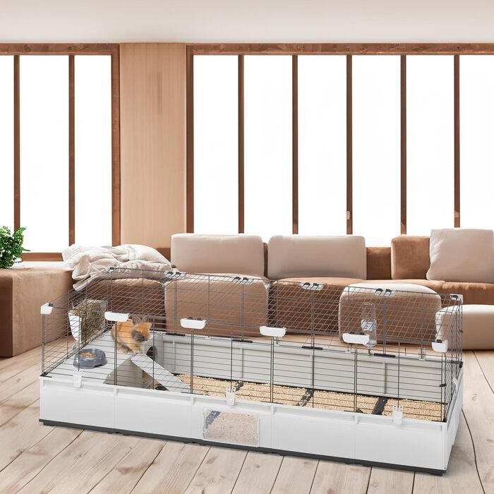 Клітка для кроликів Ferplast Modular 4 розширювана, велика з аксесуарами 179x72x56 см