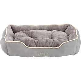 Лежак для собак і котів Dehner Sammy, 90x70x20 см, поліестер, сірий