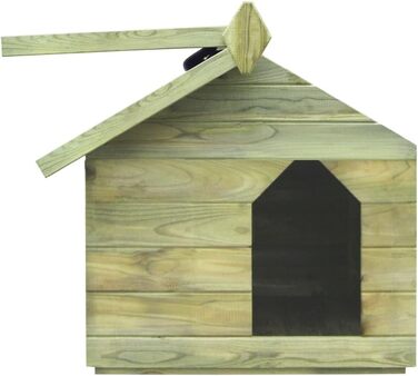 vidaXL Будка для собаки з імпрегнованої сосни, дах, 75x78x65 см