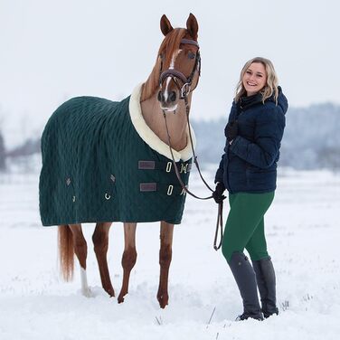 Легінси для верхової їзди жіночі зимові FitsT4 з силіконовим повним покриттям, флісовою підкладкою, кишенею для телефону та петлями для ременя (L, Темно-зелений)