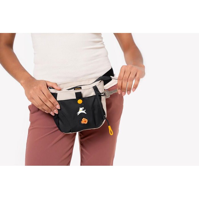ОлліДог Backcountry Tagestasche - сумка для ласощів та відходів для собак, з кліпсою на пояс, Raven S'25