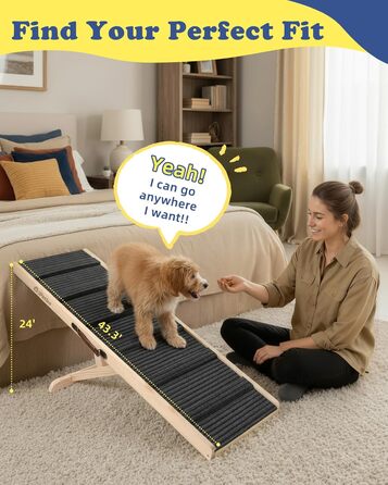 Рампа для собак та котів Hunderampe - складана, регульована, до 90 кг (внутрішнє використання до 35 кг)