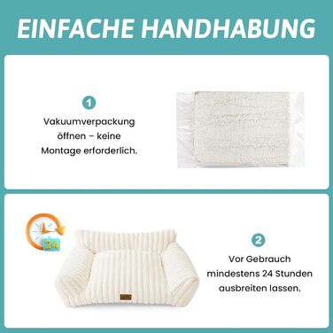 М'яке ліжко для котів та собак, ліжко-лежанка для домашніх тварин, 80x60x33 см, кремовий колір