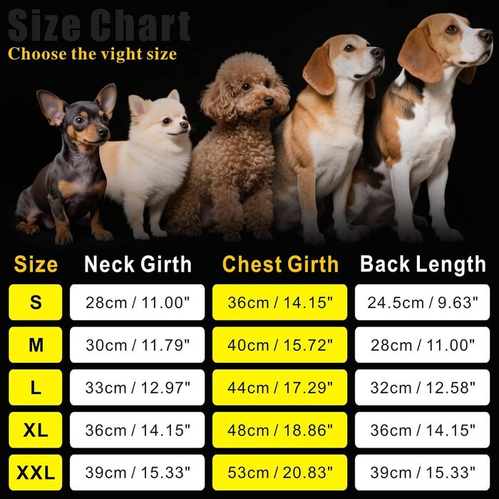 Зимова куртка для собак, вантажний бренд Ware, світловідбиваюча, водонепроникна жилетка для цуценят, тепла, з шлейкою для собак малих та середніх розмірів (XXL, жовта)