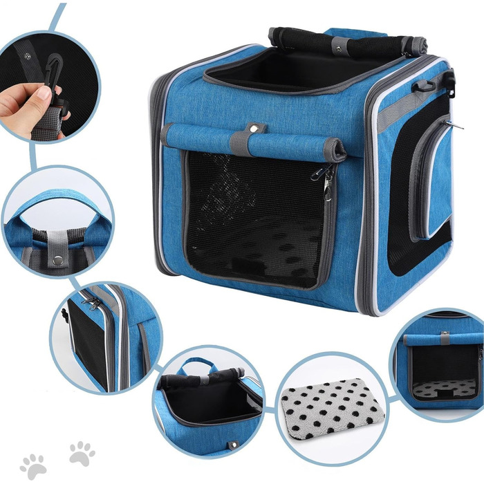 Корзина для велосипеда - переноска для тварин, дихаючий рюкзак, регульована переноска для прогулянок, подорожей, кемпінгу та велопоходів