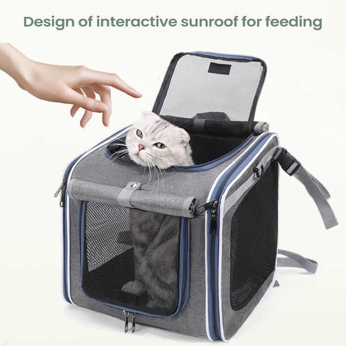 Рюкзак-переноска для собак та котів, дихаючий, портативний - ідеальний для прогулянок, подорожей та активного відпочинку