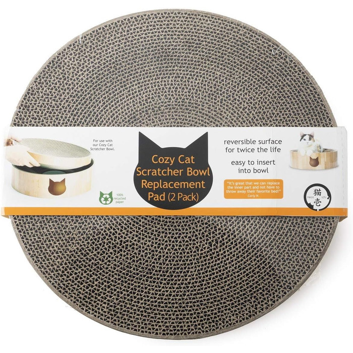 Кігтеточка-лежанка Necoichi Cozy Kratznapf для котів, 1.31 кг (підкладка дуб, Regular)