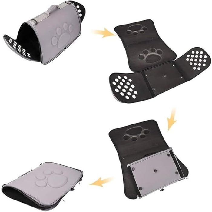 М'яка переноска для тварин | Сумка-переноска на плечі для цуценят | для подорожей, відпочинку на природі, авіаперельотів, кемпінгу, міста та відвідування ветеринара - сірий колір, розмір M