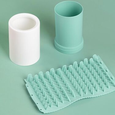 Очищувач лап для собак - мийка лап для тварин, не проливаючийся пристрій для миття лап, для брудних домашніх улюбленців, мийка лап, миюча щітка для собак, великий, зелений