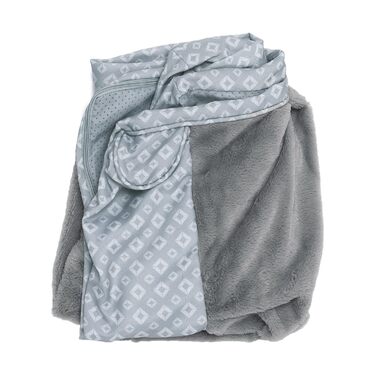 Кіжне ліжко Furhaven для подорожей на відкритому повітрі, блакитно-сіре (Aqua/Granitgrau), розмір S. Зручне, миється, складається, з сумкою. Підходить для кліток та вольєрів.