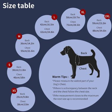 Зимовий одяг для собак, тепла куртка з нагрудником, вітрозахисна жилетка з бавовняною підкладкою для маленьких собак (темно-синій, M)