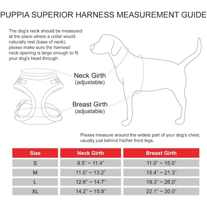 Шлея Puppia Soft Superior A для малих і середніх собак, супер м'яка
