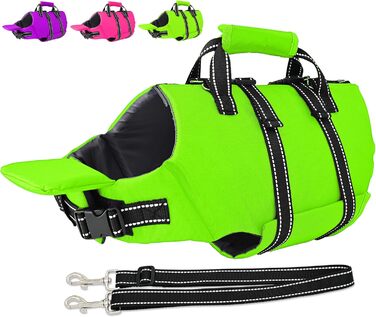 Жилет для плавання собак Fragralley, зелений, розмір Medium
