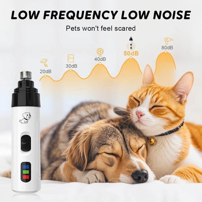 Електричний точило для нігтів домашніх тварин Silent Groom Pro, USB, для собак та котів