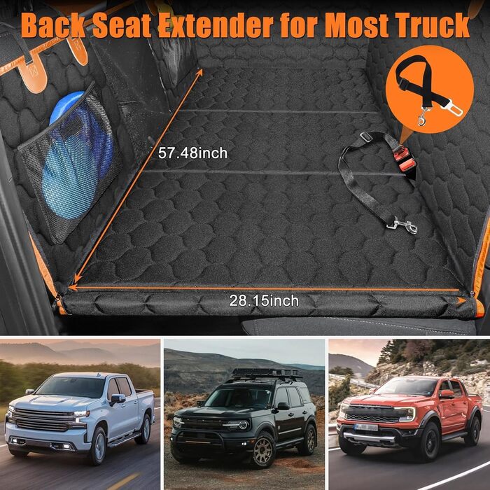 Накидка на сидіння автомобіля для собак JOEJOY, водонепроникна, стійка до подряпин, для великих машин (Trucks/SUVs)