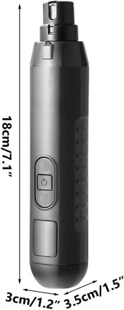 Шліфувальник для собачих кігтів MiOYOOW з LED-підсвічуванням, 5 швидкостей, USB-зарядка, тихий, для собак та котів