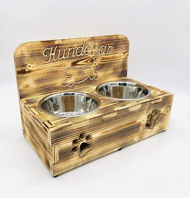 Підставка для корму для собак XL, 2x1600 мл, 16 см, для середніх та великих порід (Пуггл F1, Австралійський шетландський вівчарка, Бігль), неслизька, з захистом від розбризкування