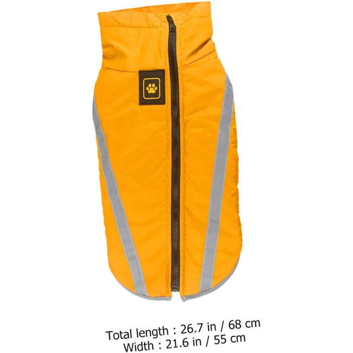 Легкий та міцний теплий зимовий накид для собак BESTonZON з світловідбиваючими смугами. Підходить для великих собак, захищає від негоди. Ідеальний для прогулянок.