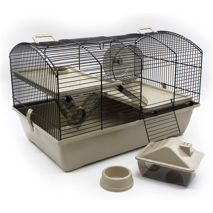Клітка для гризунів Victor 2+ 51x33x33 см, бежева, з аксесуарами, для хом'яків, мишей, піщанок, іграшка