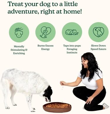 Килимок для годування собак Reggie, стимулює апетит, зменшує швидке поїдання, нудьгу та стрес, рекомендований ветеринарами, підходить для собак будь-якого віку, породи та розміру (колір: мисливсько-зелений)