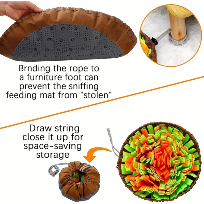 Килимок для собак Roy, килимок-нюхалка, іграшка-головоломка для собак, килимок для повільного годування, тренувальний килимок для цуценят