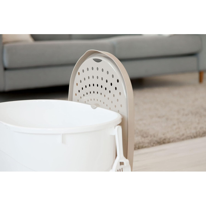 Котлован для котів Iris Ohyama TECL-20 Beige Mittel: закритий, XXL, BPA-free, для великих котів та кошенят