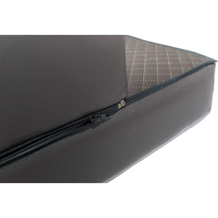 Крісло-ліжко для собак Mayaadi-Home Eck, сіре, 80x100x10 см, з штучної шкіри