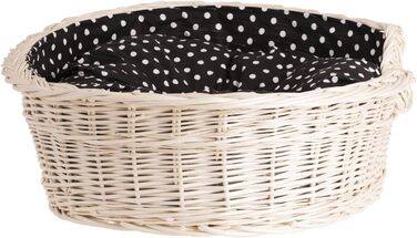 Гніздо для собак з лози e-wicker24 502-60, коричневе, 60x43x19 см (80x60x26 см, бежеве)