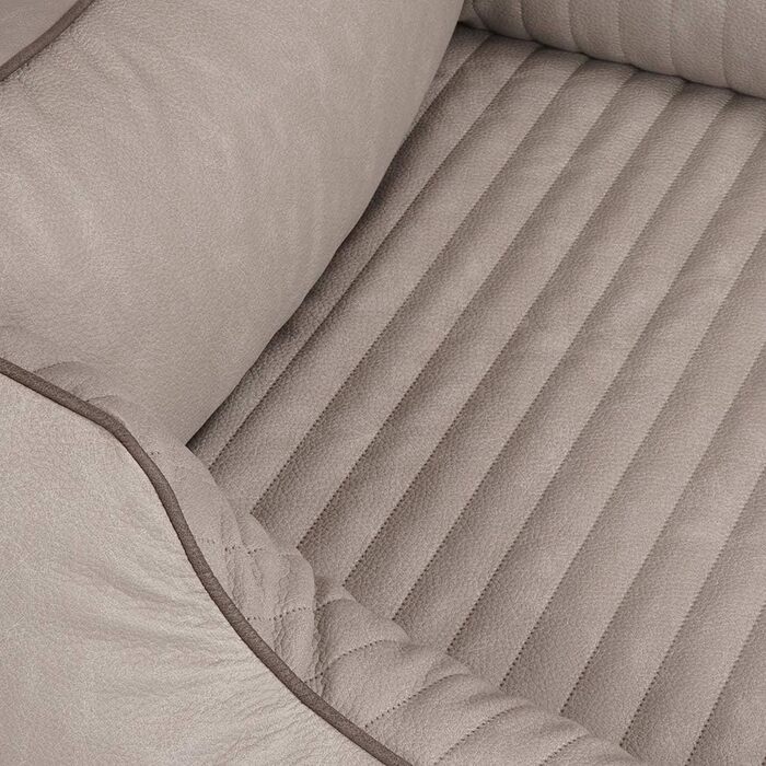 Ортопедичне собаче ліжко Knuffelwuff Tampa з лазерного тиснення з штучної шкіри XXL, 120 x 85 см (105 x 75 x 25 см), сірий колір