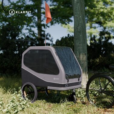 Причіп для собак Klarfit Goldie Home, 334 л, водовідштовхувальний, для дому та вулиці, вантажопідйомність 40 кг, складаний, 16-дюймові колеса