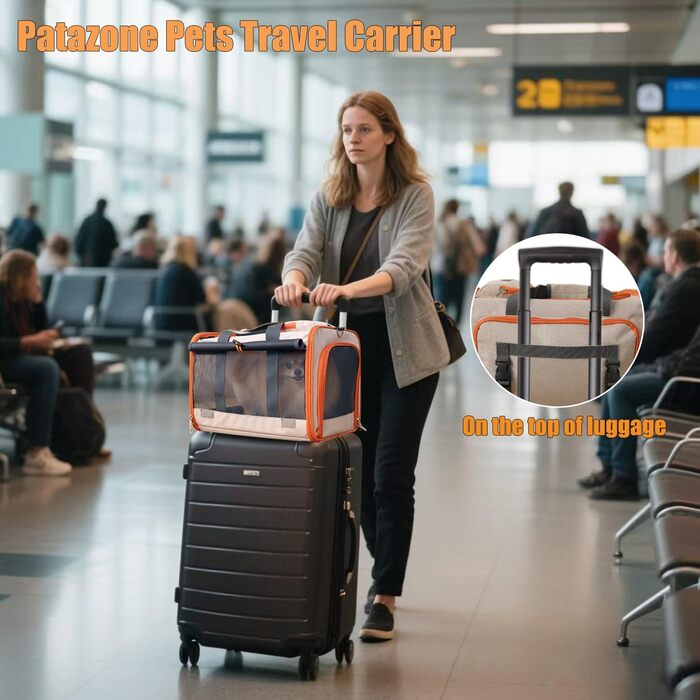 Транспортна сумка для собак та котів, велика, дихаюча, з сонцезахистом, для подорожей, KhakiOL