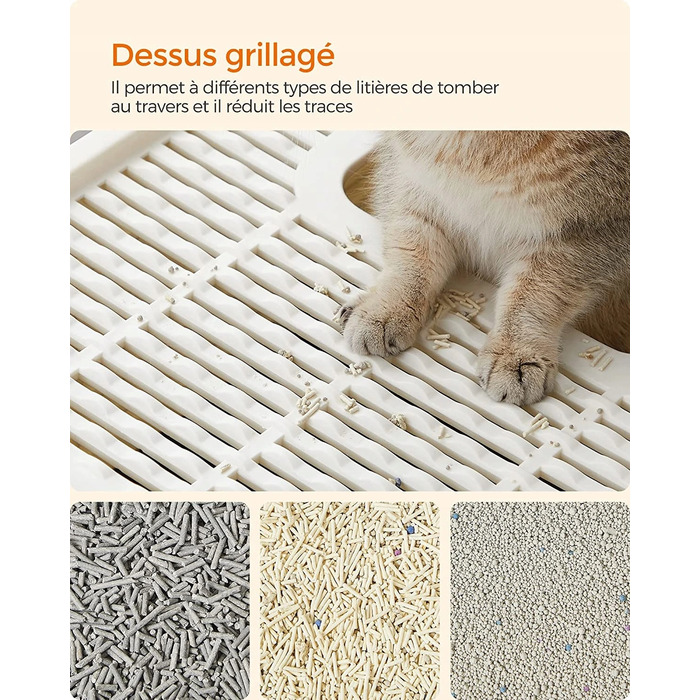 Закритий лоток-туалет для котів Feandrea від Songimcs, 54,3 см x 42,5 см x 37,8 см