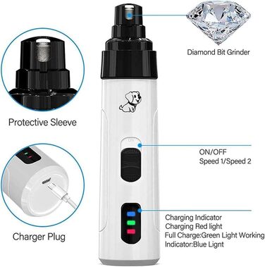 Триммер для обрізки кігтів Orthopfote Pro 2026 - тиха обрізка, без вібрації, для собак