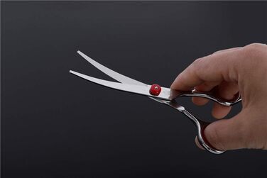 Набір професійних ножиць для грумінгу WYGC PETS: прямі та зігнуті ножиці для собак та котів, 6 дюймів, нержавіюча сталь