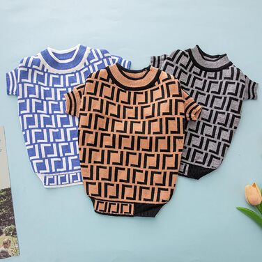 Теплий зимовий пуловер Olsa Argyle для собак, теплий халат для маленьких, середніх та великих собак, теплий одяг для цуценят, хлопчиків та дівчаток (Колір: Коричневий, Розмір: S)