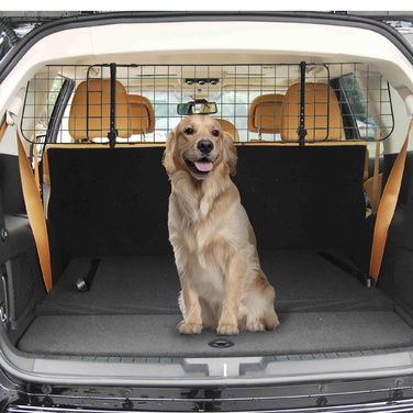 PawHut Dog Guard Автомобіль Універсальний регульований роздільник сітки багажника металевий чорний (91-152) x 30 см | Аосом