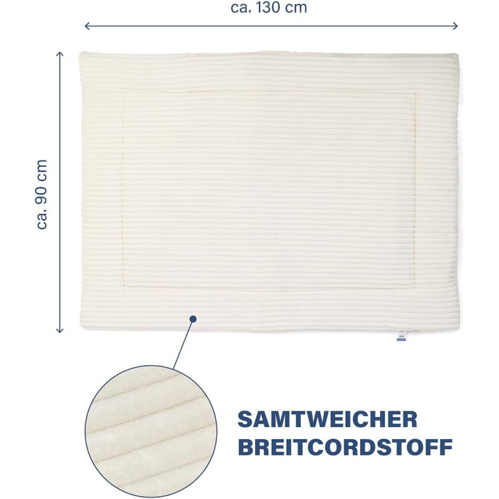 Килимок для собак Wallace & Jones Cardi, XXL, 130x90 см, бежевий, з м'якого корду