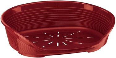 Лежанка для собак та котів Ferplast Siesta Deluxe, пластикова, бордовий колір, 62 x 41 x 23,5 см, зручна та миюча