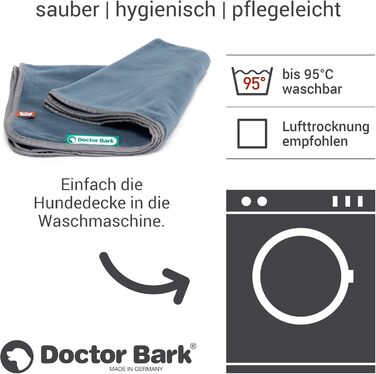 Doctor Bark м'яка флісова гігієнічна ковдра для собак, прана при 95°C, для дивану та лежанки, 120x90 см, беж, Німеччина