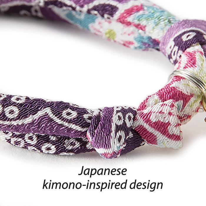 Нашийник для котів Necoichi Chirimen Hanabi Feuerwerk, фіолетовий