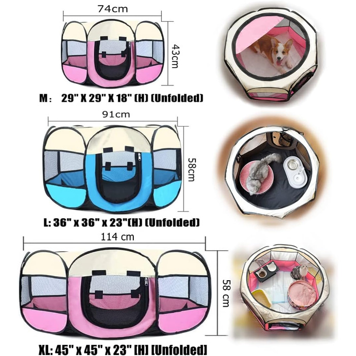 Клітка-переноска для котів Floving, складана, велика (XL), водовідштовхувальна, для дому та вулиці
