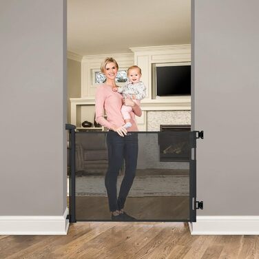 Захист для сходів Hawthyhome: розтяжний захист для дітей та домашніх тварин, 0-140 см, чорний