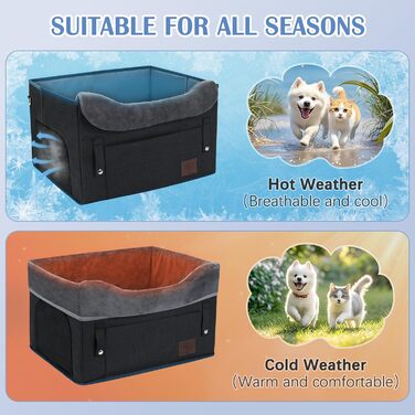 Автокрісло для собак PetsHome, чорне: знімний, миючий, з кишенею, для маленьких тварин