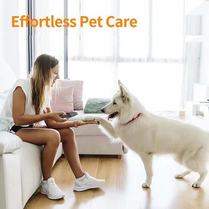 Електричний точило для собачих кігтів Toozey Krallenschleifer: 3 швидкості, LED-підсвітка, для середніх та великих собак (жовтий)