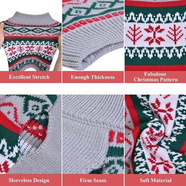 Теплий зимовий светр для собак середніх та великих порід - Knitted Sweater Costume Outfit