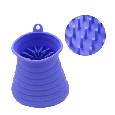 Миска для миття та масажу лап INOOMP для собак та котів з силікону з шипами. Засіб для гігієни лап домашніх тварин для дому та подорожей.