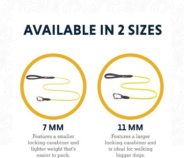RUFFWEAR Knot-a-Leash повідок для собак, відбивний, мотузковий, з карабіном, довжина 1,5 м, товщина 7 мм, зелений