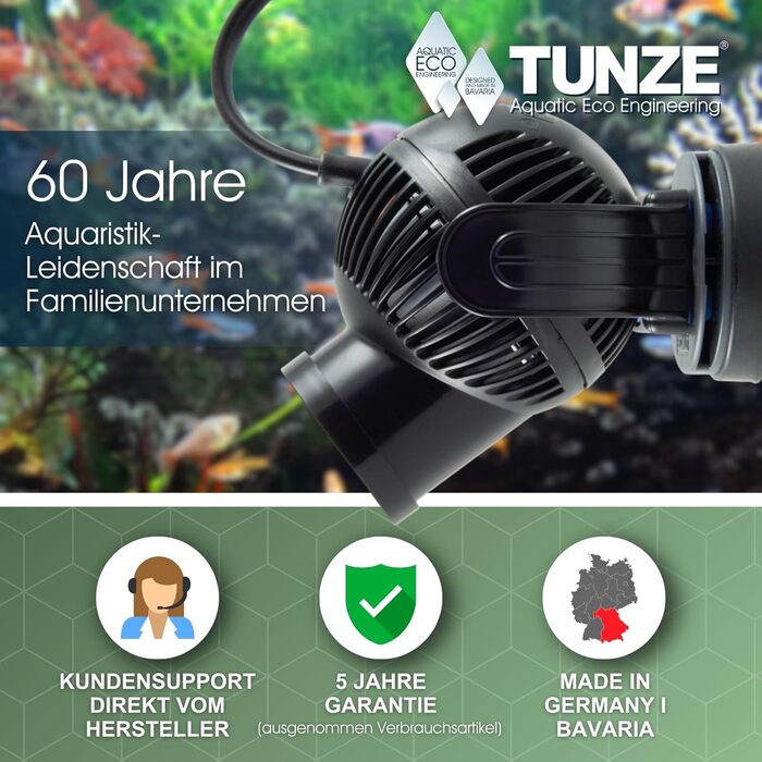 Внутрішній фільтр для акваріума Tunze Comline 3162, для прісної води, з поверхневим та донним забором, для акваріумів 60-400 л, потужна магнітна фіксація, універсальний фільтруючий матеріал